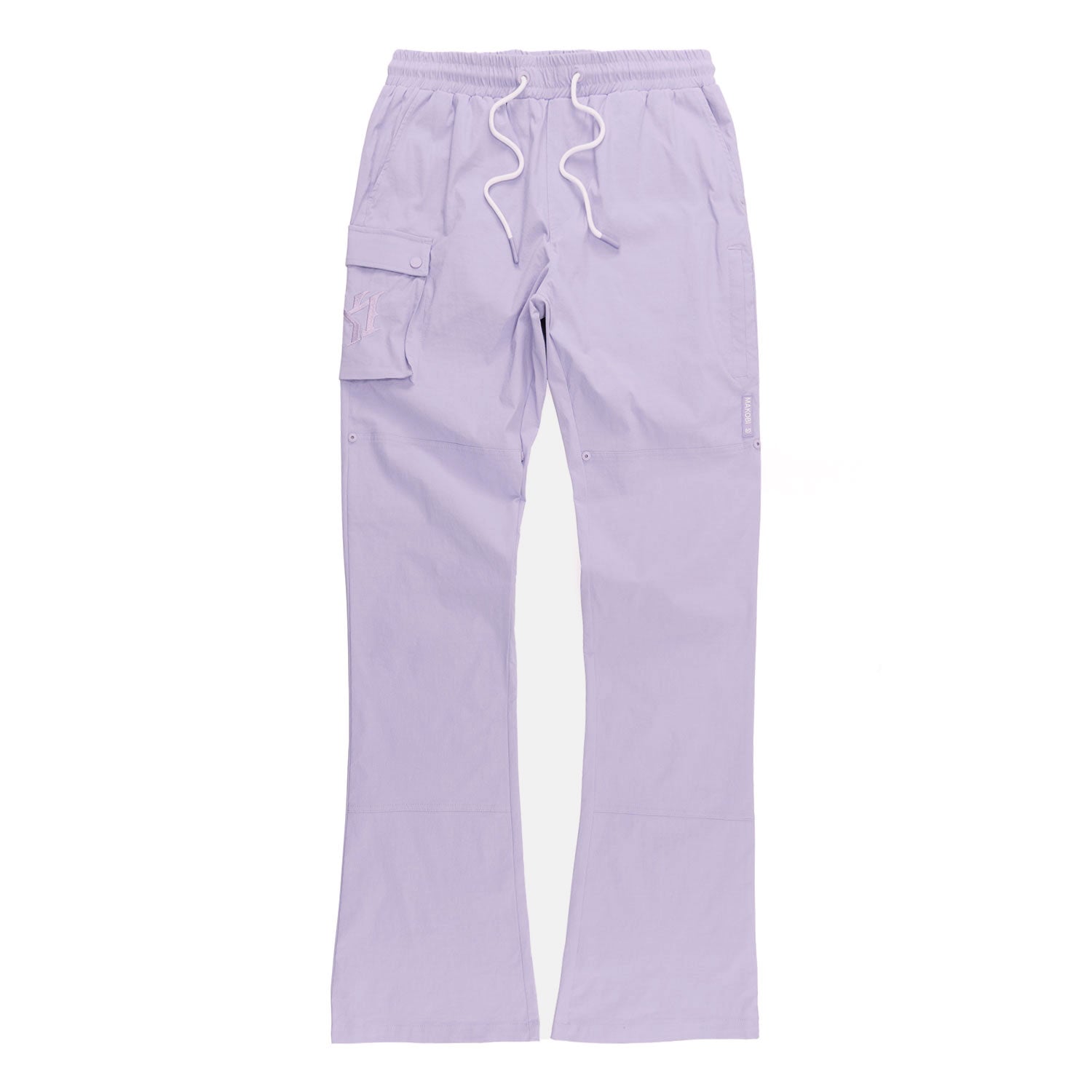 M1634 Adorni Stacked Nylon Pants - Lavender