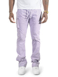 M1634 Adorni Stacked Nylon Pants - Lavender