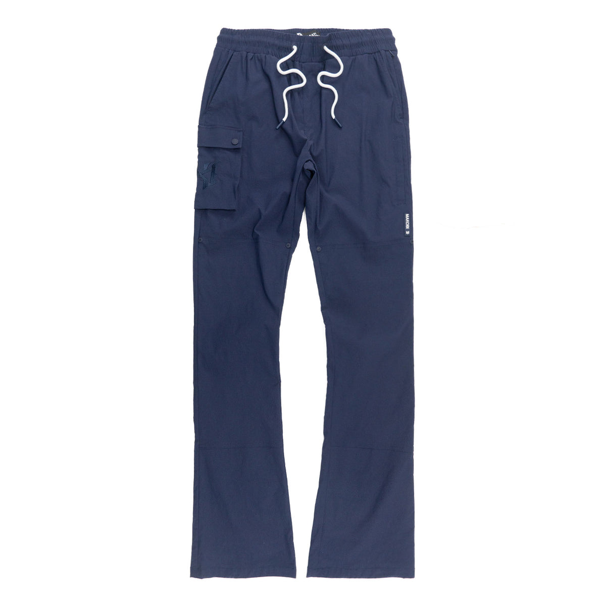 M1634 Adorni Stacked Nylon Pants - Navy