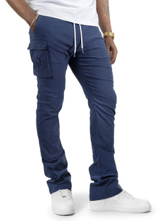 M1634 Adorni Stacked Nylon Pants - Navy
