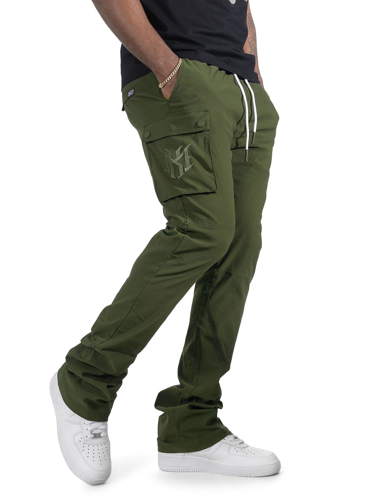 Nylon Pants | M1634 Adorni Stacked - Olive
