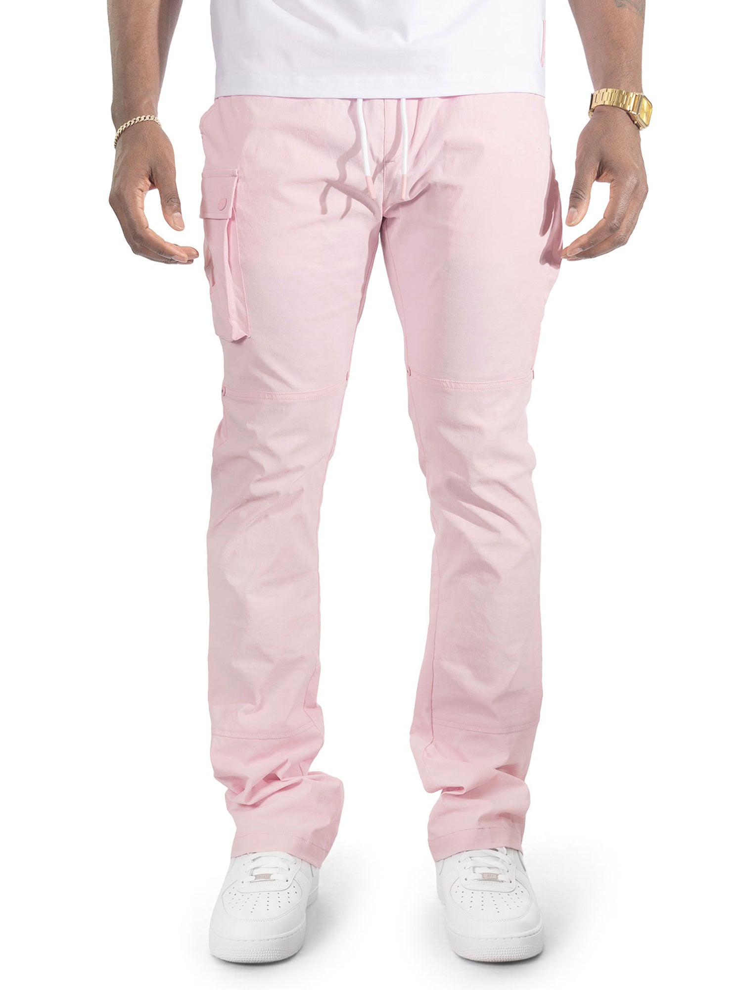 Nylon Pants | M1634 Adorni Stacked - Pink