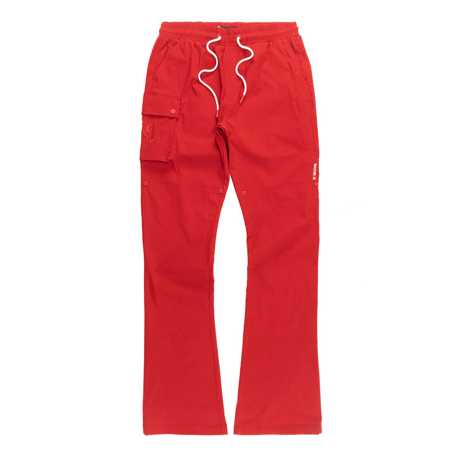 M1634 Adorni Stacked Nylon Pants - Red
