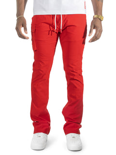 M1634 Adorni Stacked Nylon Pants - Red