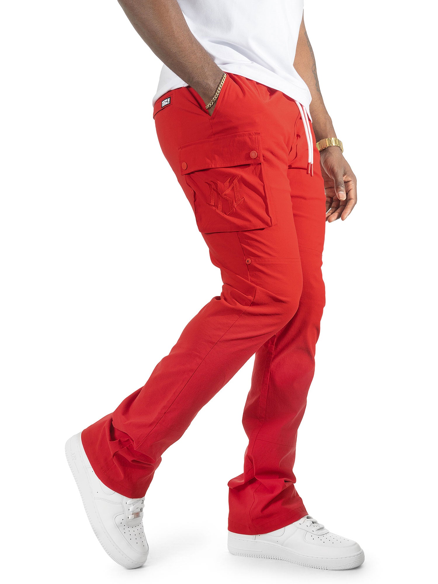 Nylon Pants | M1634 Adorni Stacked - Red