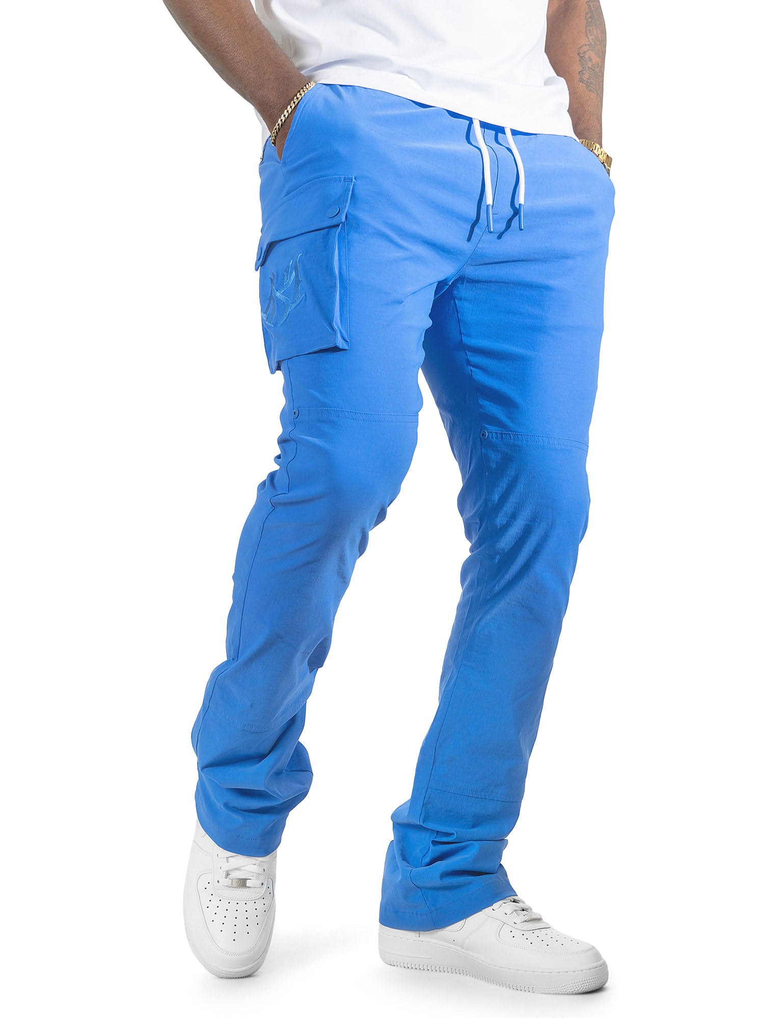 Nylon Pants | M1634 Adorni Stacked - Royal