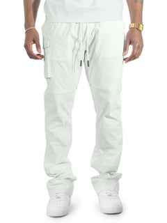 M1634 Adorni Stacked Nylon Pants - White
