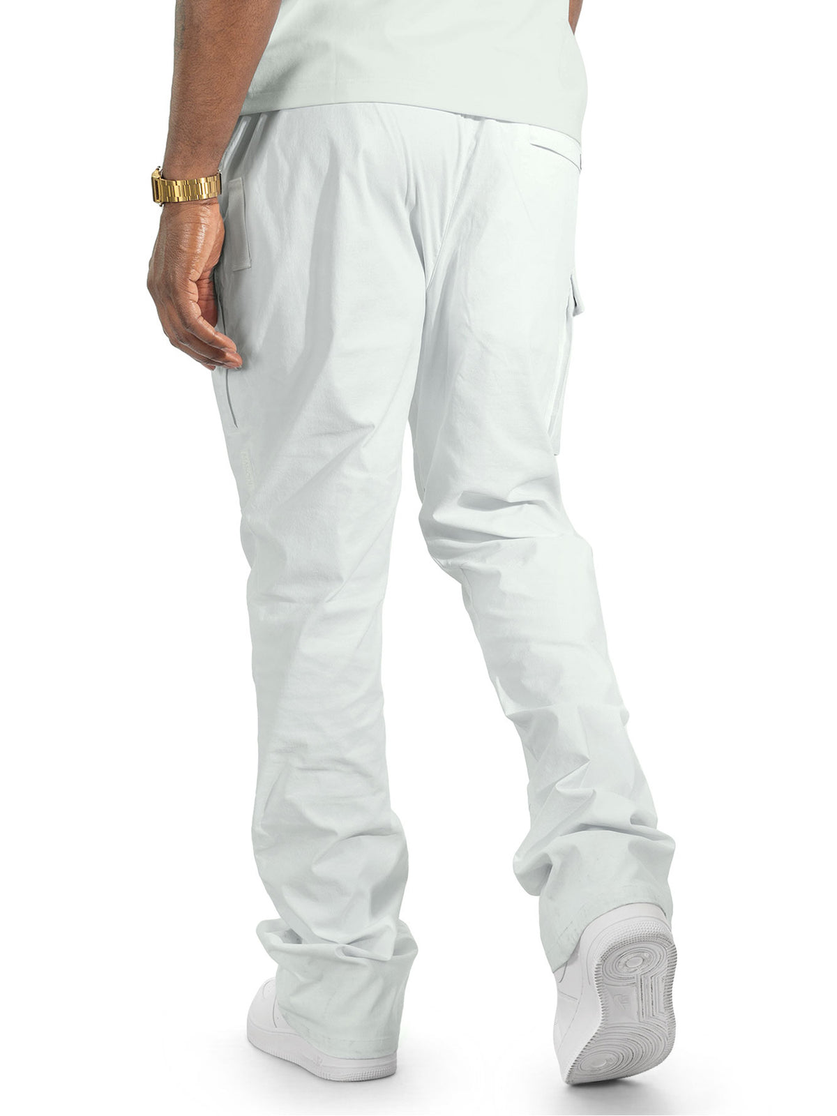 M1634 Adorni Stacked Nylon Pants - White