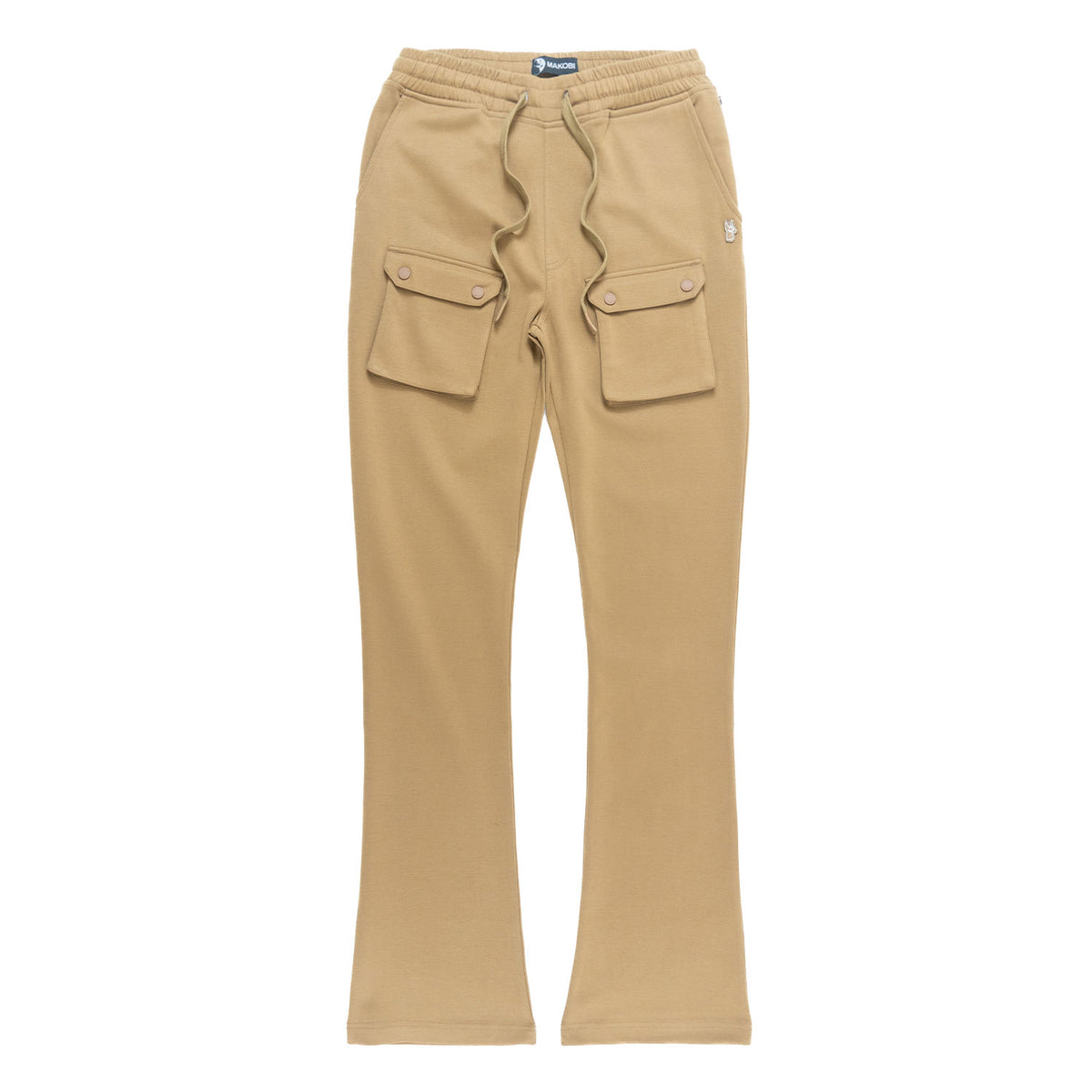 Makobi M1635 Essentials Stacked Sweatpants in Mocha, view 2
