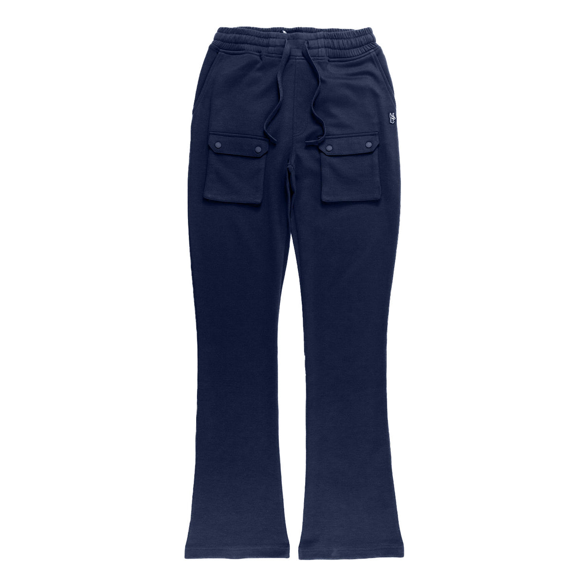 Makobi M1635 Essentials Stacked Sweatpants in Navy, view 2