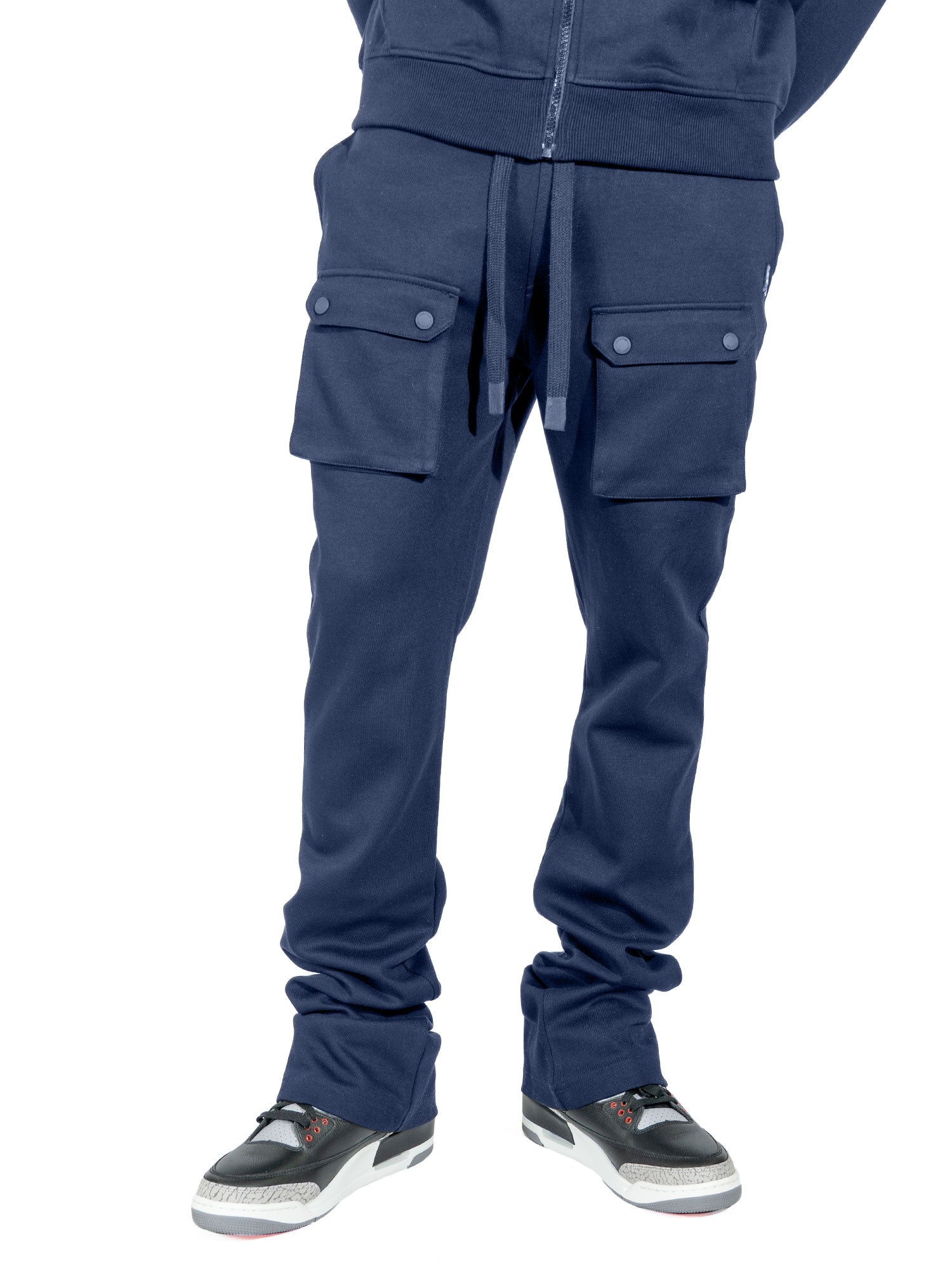 M1635 Essentials Stacked Sweatpants - Navy