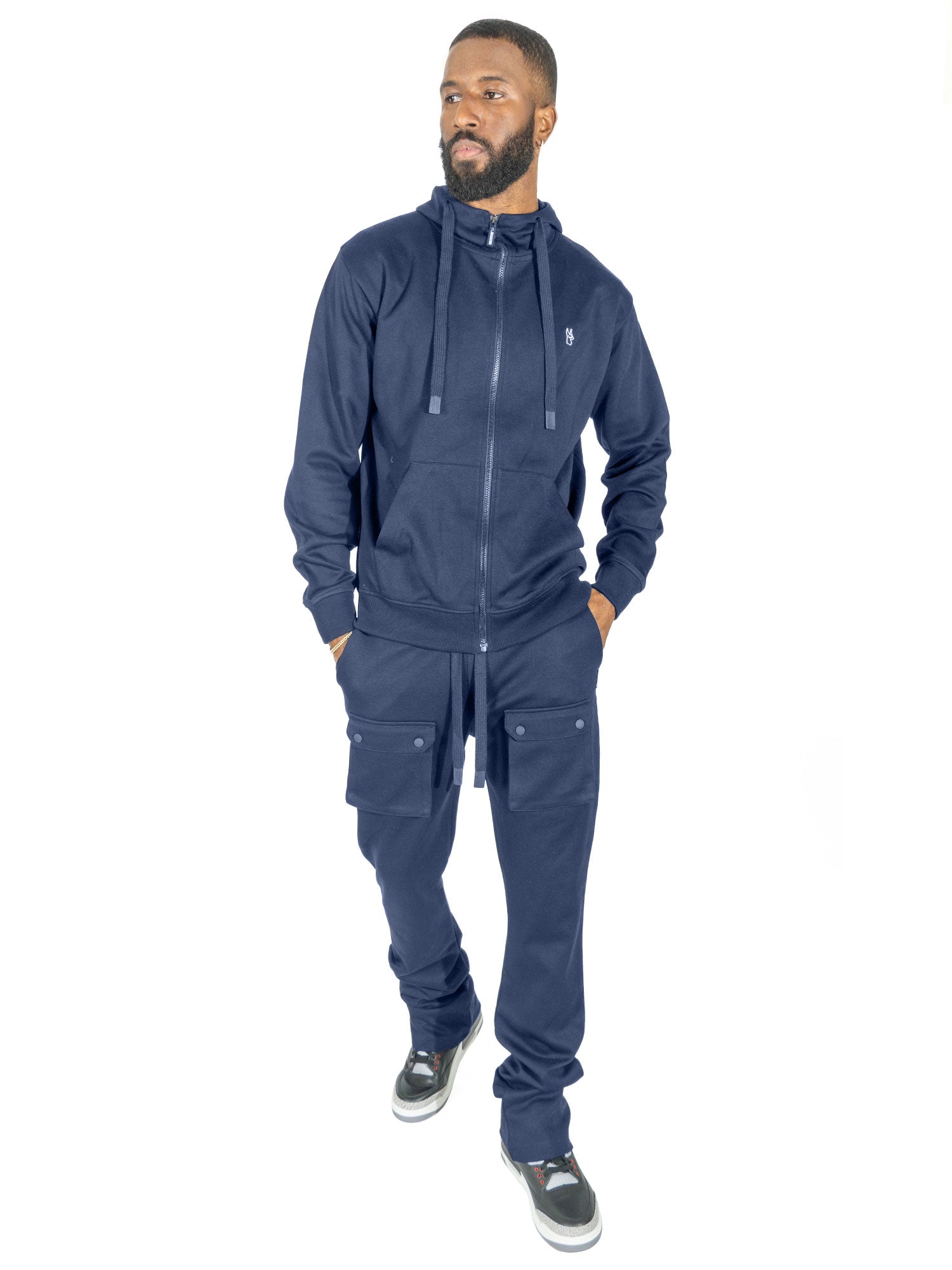 M1635 Essentials Stacked Sweatpants - Navy