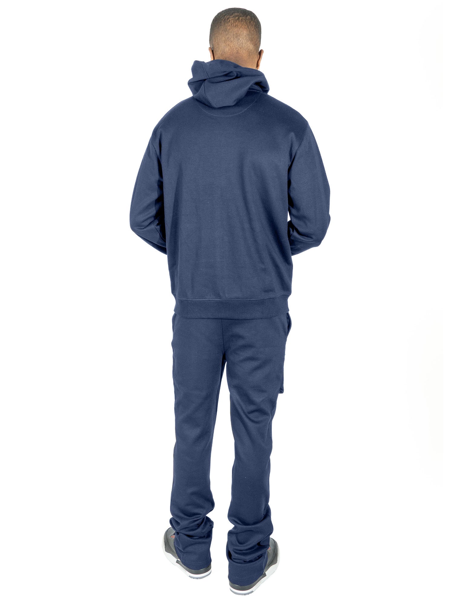 Makobi M1635 Essentials Stacked Sweatpants in Navy, view 6