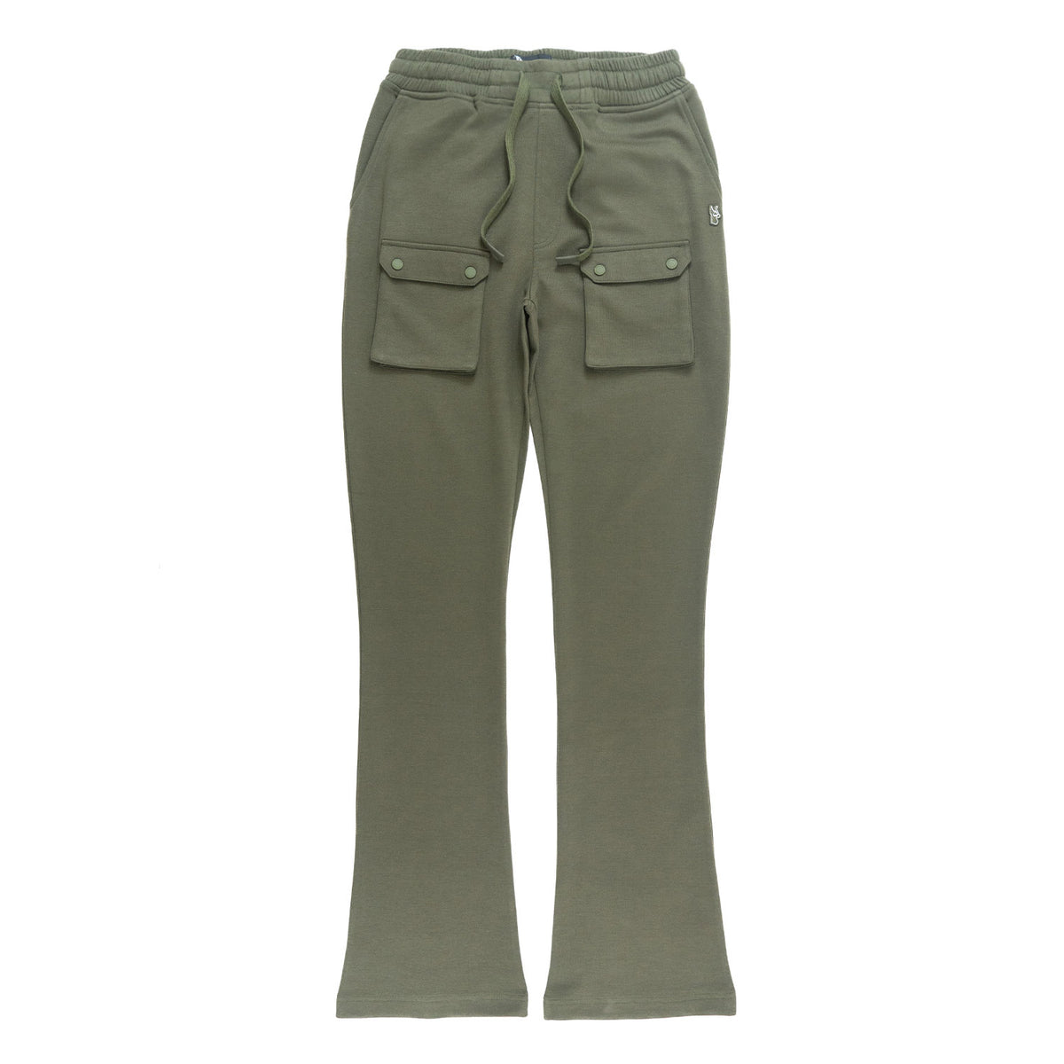 Makobi M1635 Essentials Stacked Sweatpants in Olive, view 2