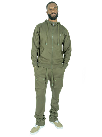 M1635 Essentials Stacked Sweatpants - Olive