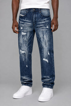 M1647 Jevanni Straight Cut Jeans - Dark Wash