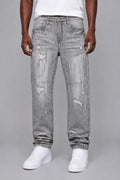 M1647 Jevanni Straight Cut Jeans - Gray