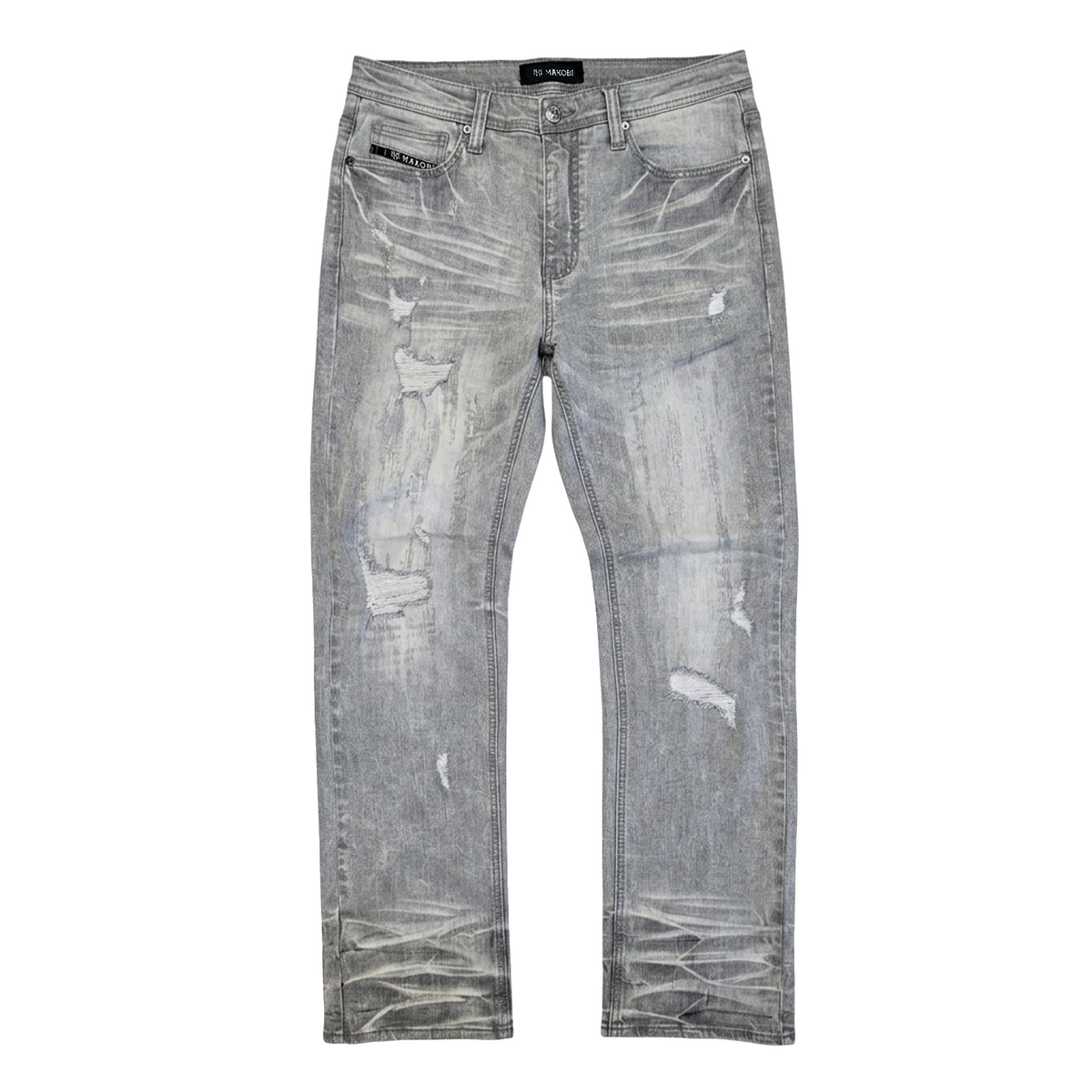 M1647 Jevanni Straight Cut Jeans - Gray