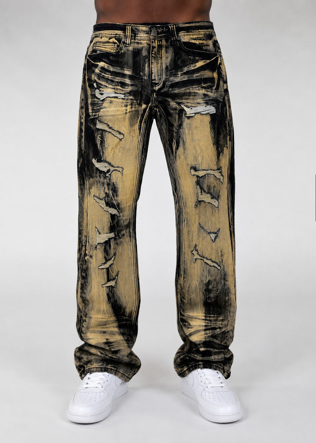 M1648 Sergio Straight Cut Jeans - Brown