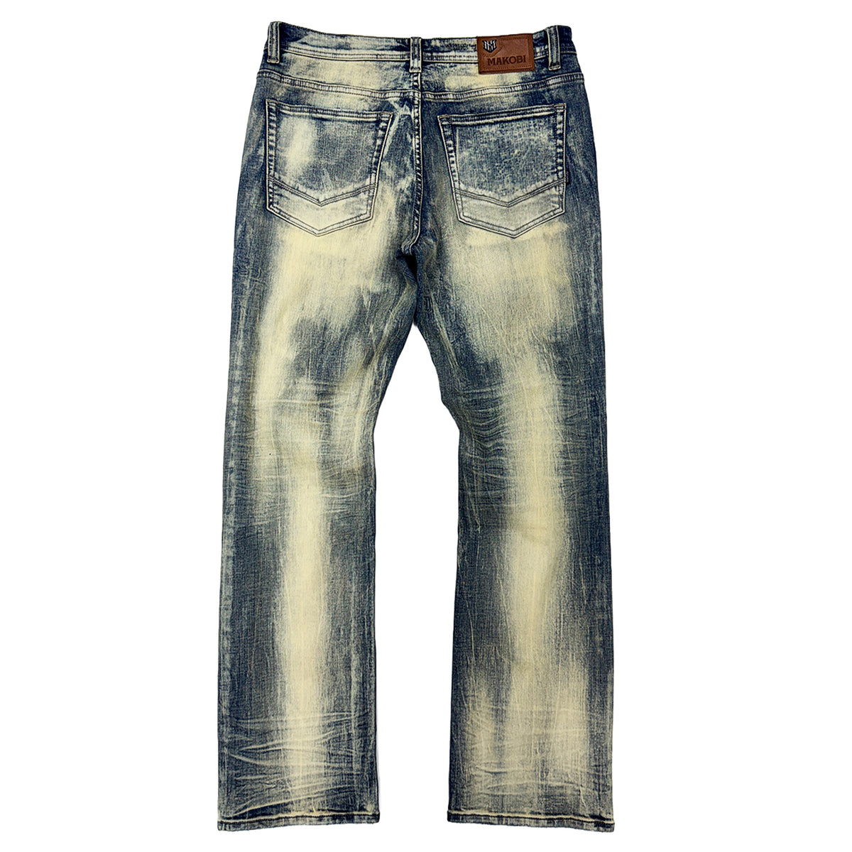 M1926 - Makobi Core Jenim Biker Jeans - بورگوندی