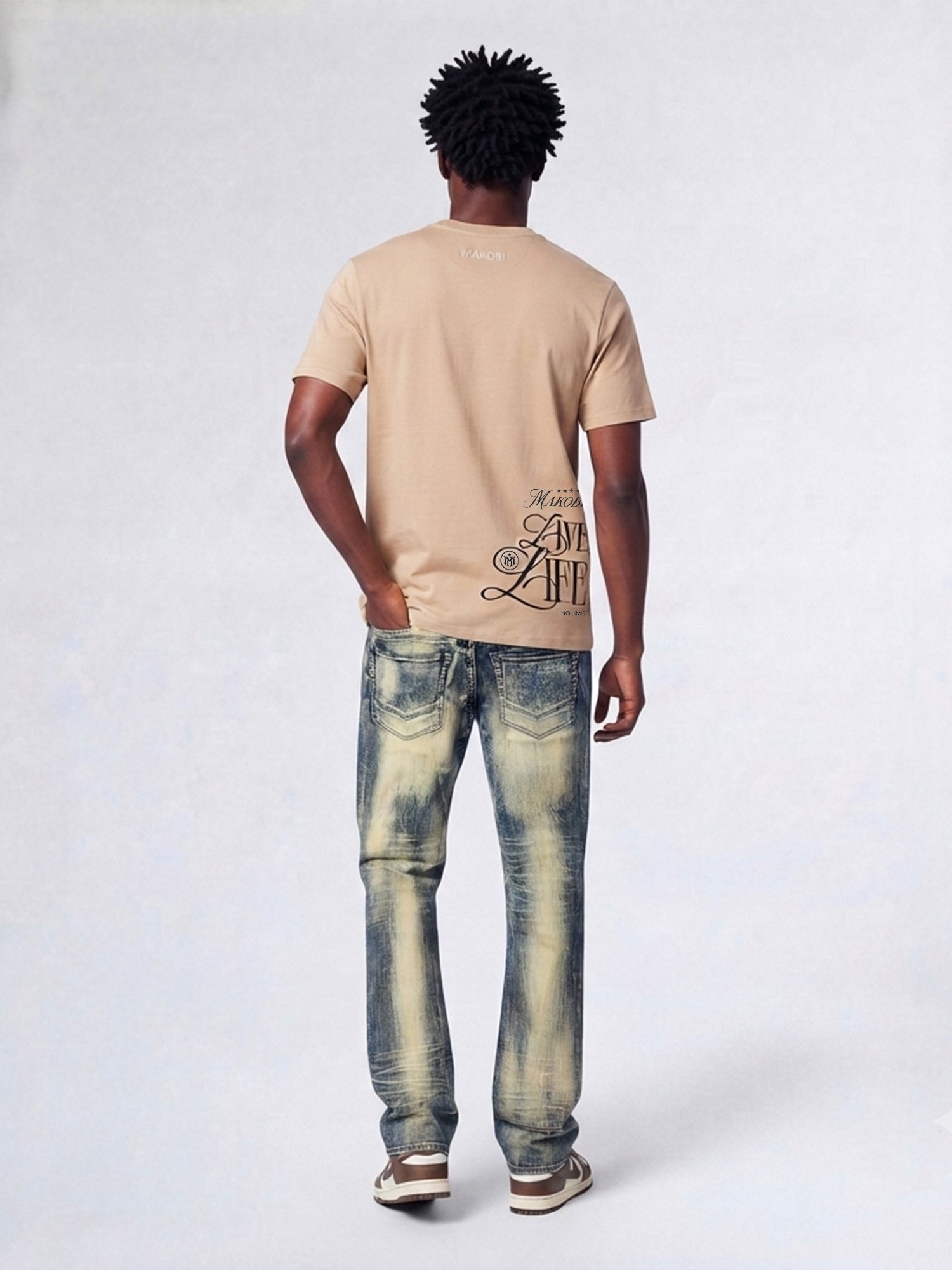 M1926 - Makobi Core Jenim Biker Jeans - بورگوندی