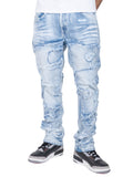 M1926 - Makobi mojuto Denimu Biker sokoto - Burgundy