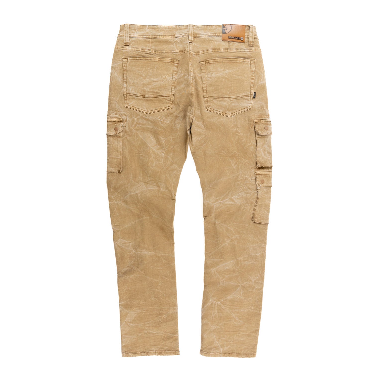 M1737 Berteli Acid Cargo Pants - Mocha