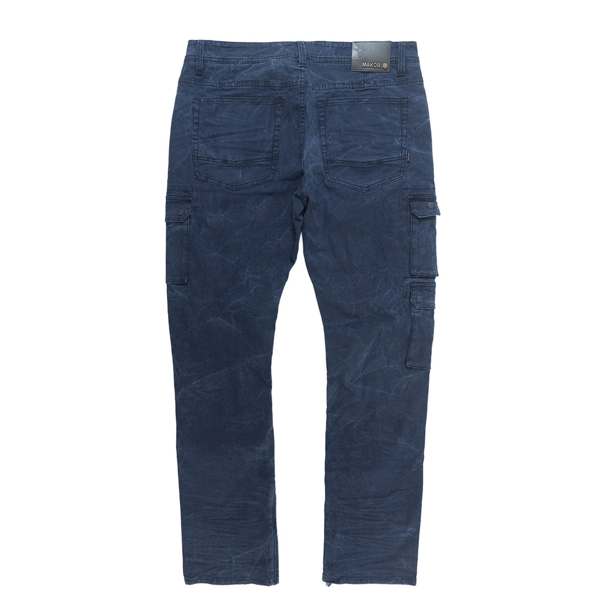 Makobi M1737 Berteli Acid Cargo Pants in Navy, view 3