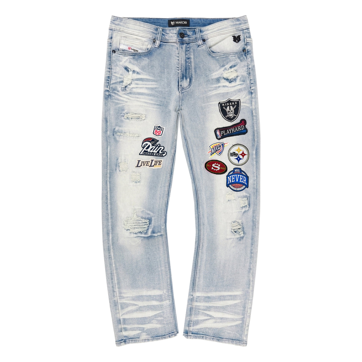 M1754 Never Back Down Jeans - Light Wash