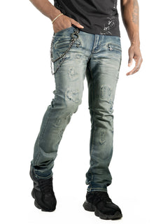 M1763 Adorni Chain Pants - Dark Wash