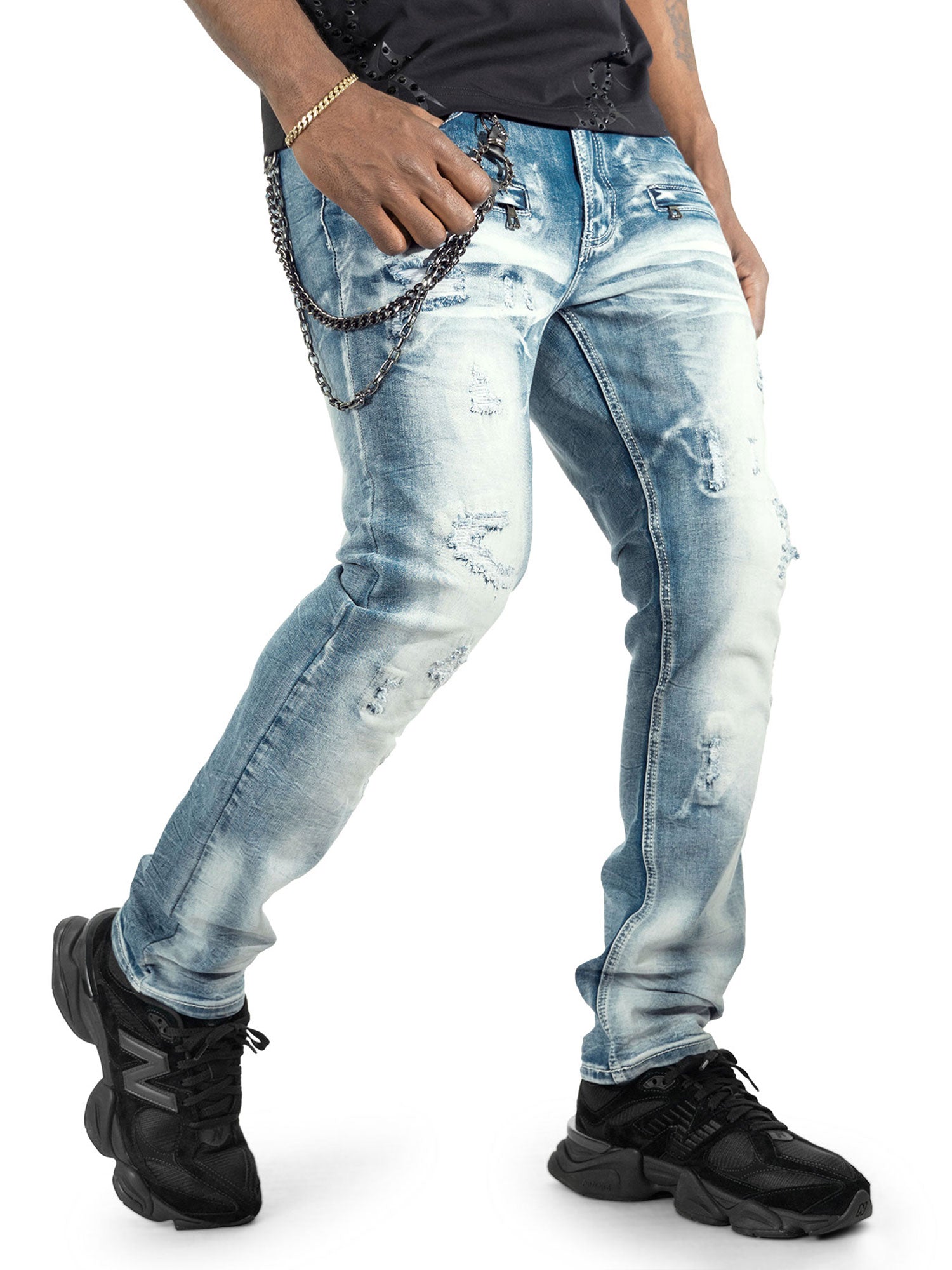 M1763 Adorni Chain Pants - Light Wash