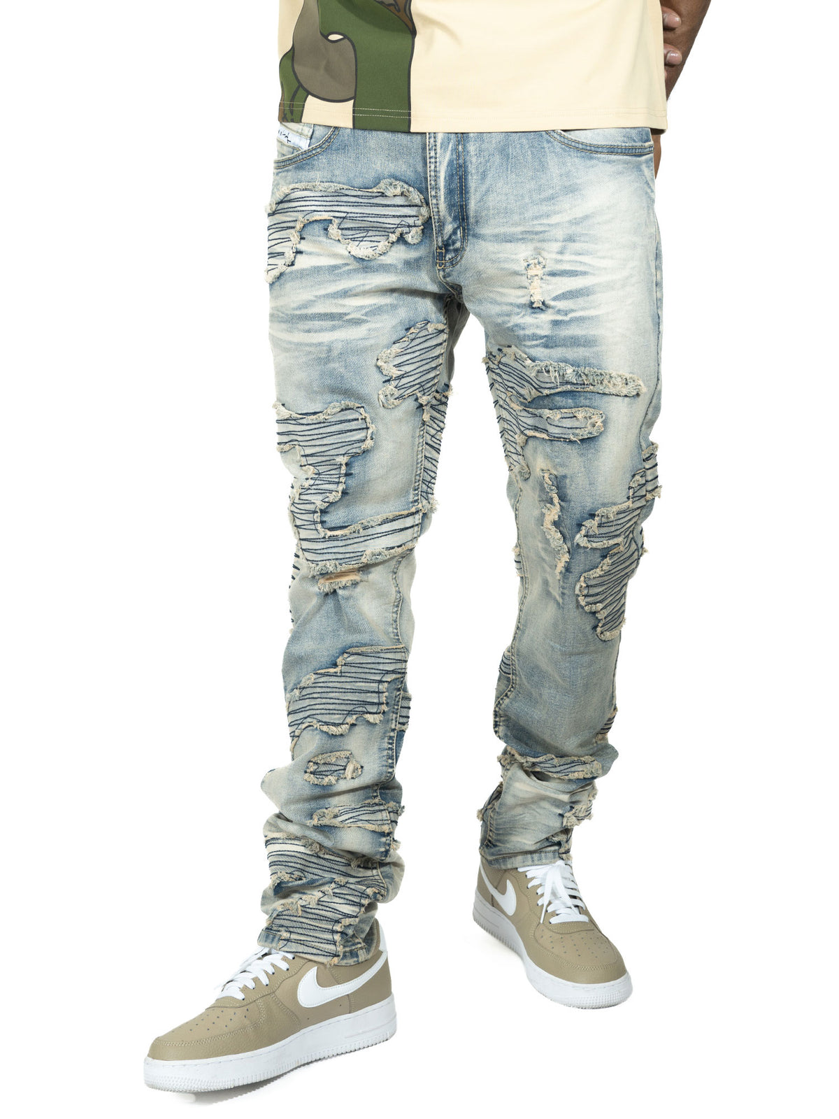Makobi M1781 Prato Jeans in Dirt, view 2