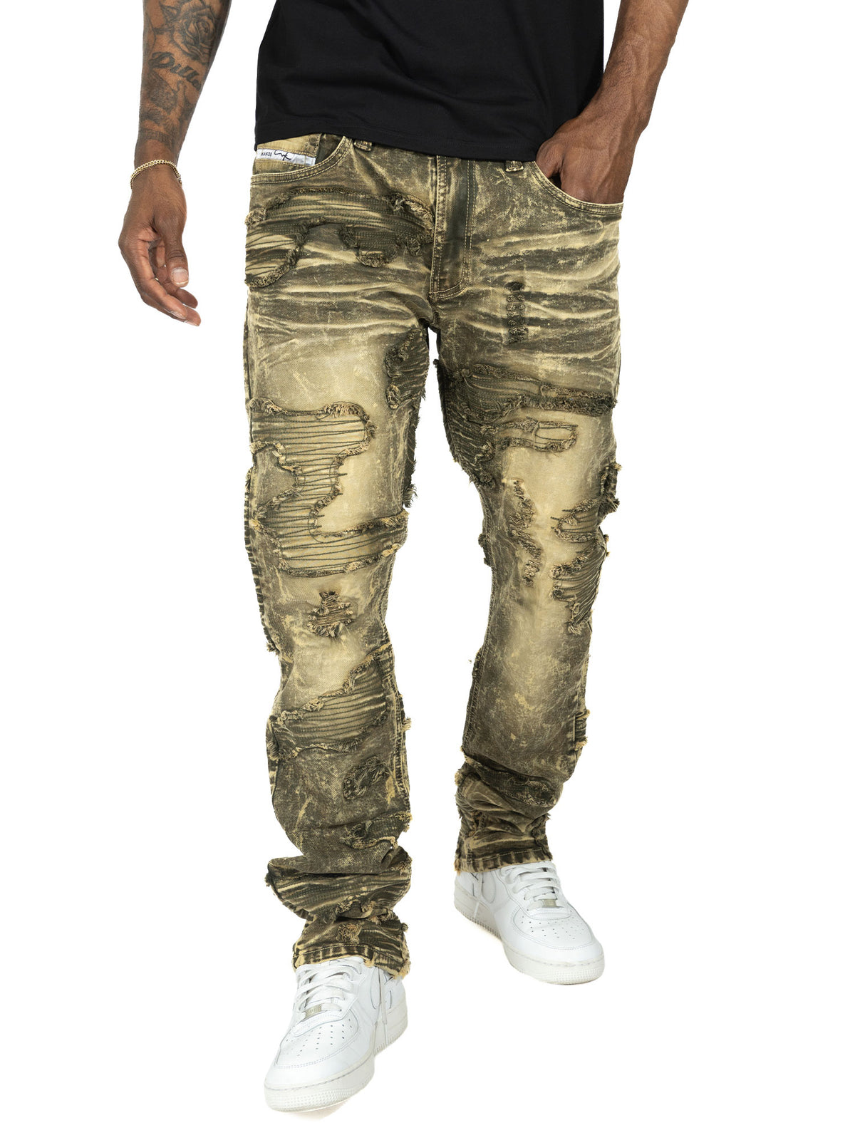 Makobi M1781 Prato Jeans in Olive, view 2