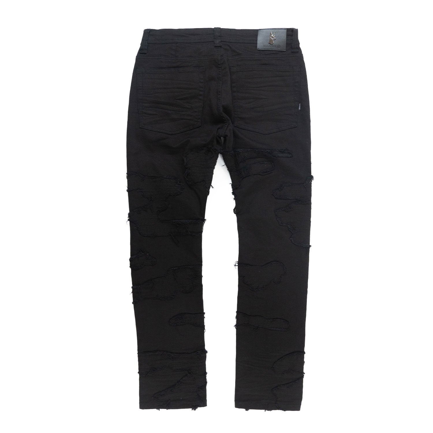 Makobi M1781 Prato Jeans in Black/Black, view 3