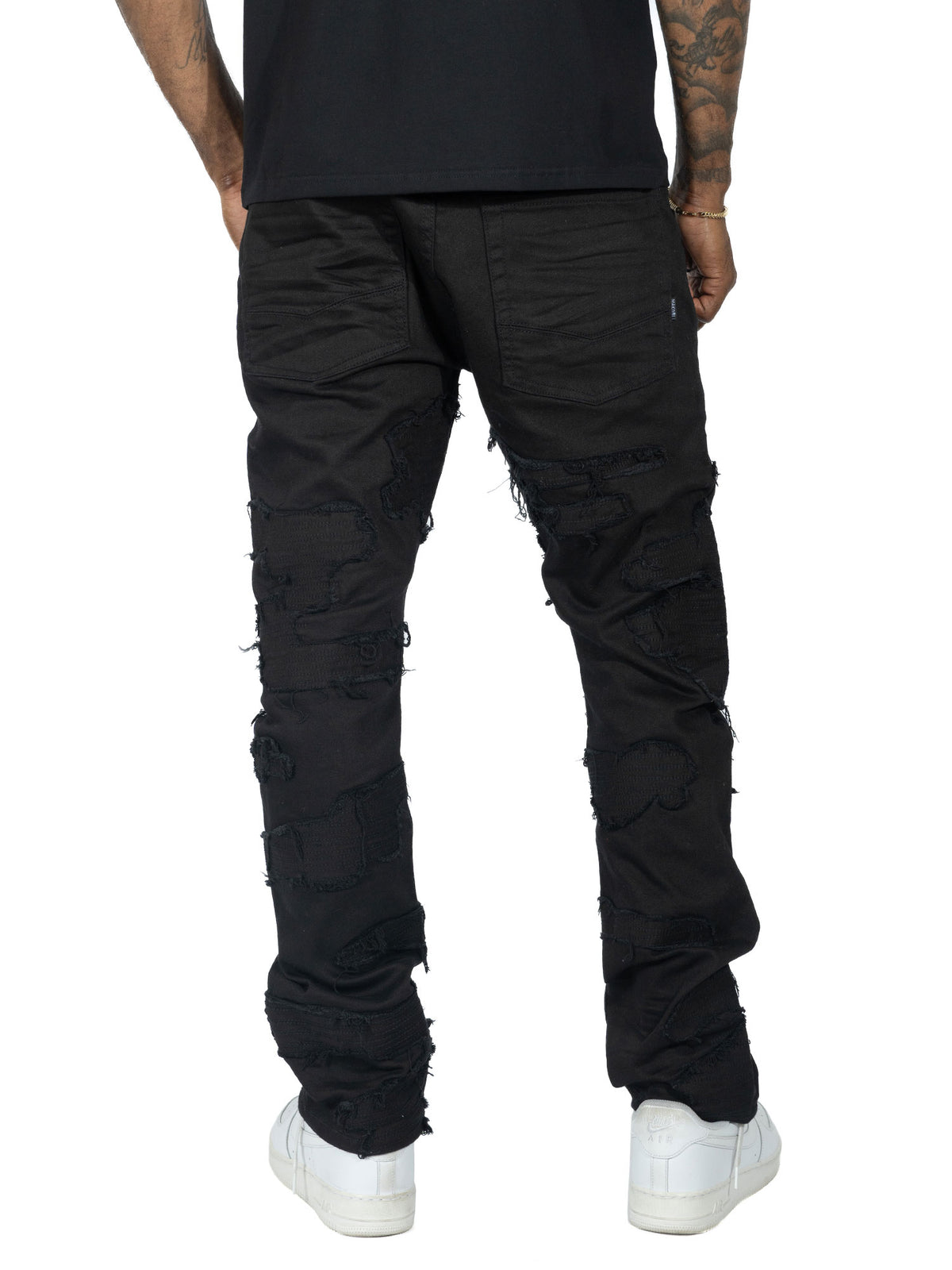 Makobi M1781 Prato Jeans in Black/Black, view 4