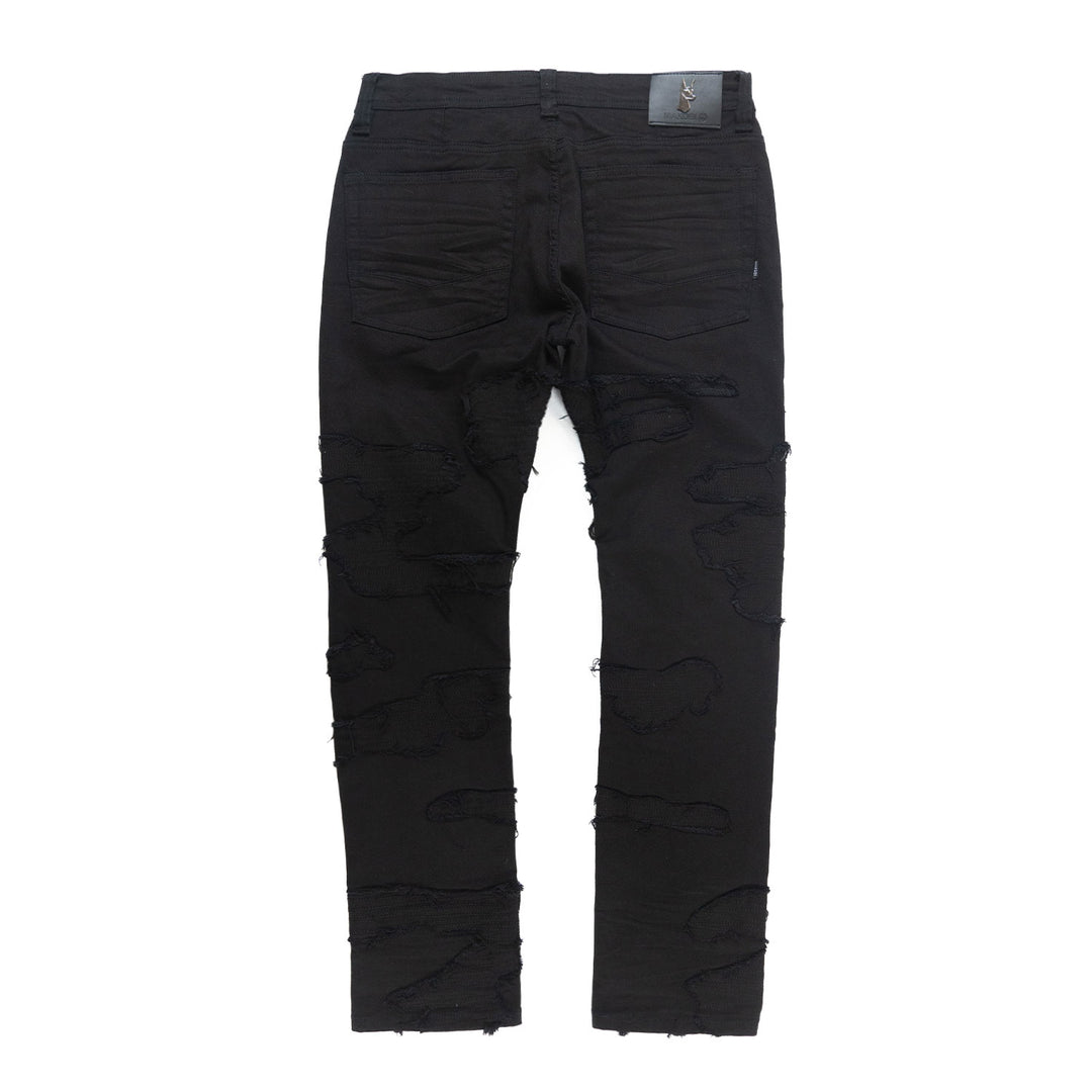 M1781 Prato Jeans - Black/Black – Makobi Jeans USA