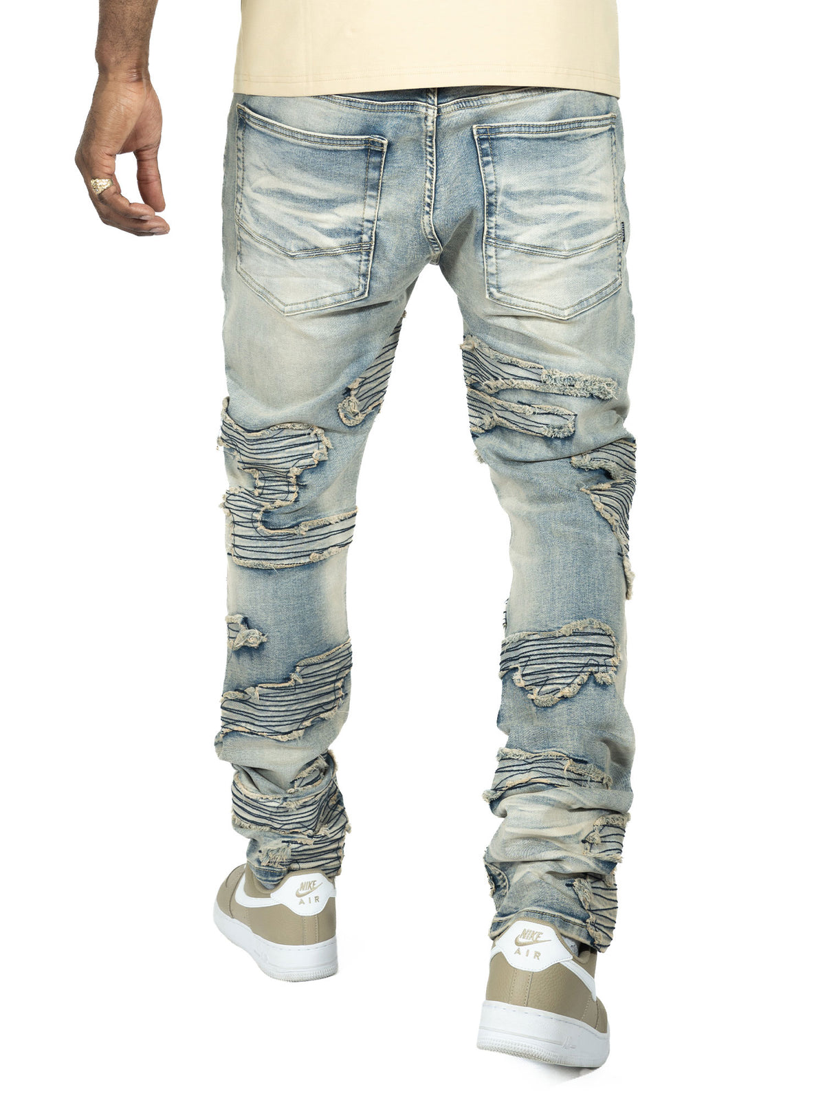 Makobi M1781 Prato Jeans in Dirt, view 4