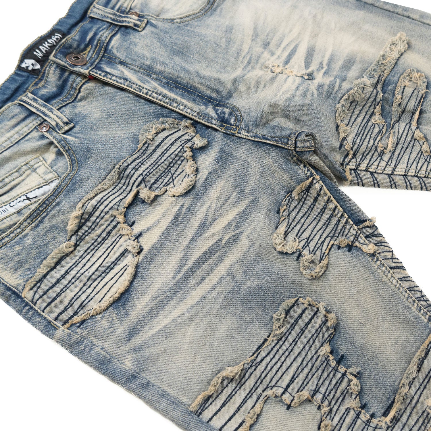 Makobi M1781 Prato Jeans in Dirt, view 5
