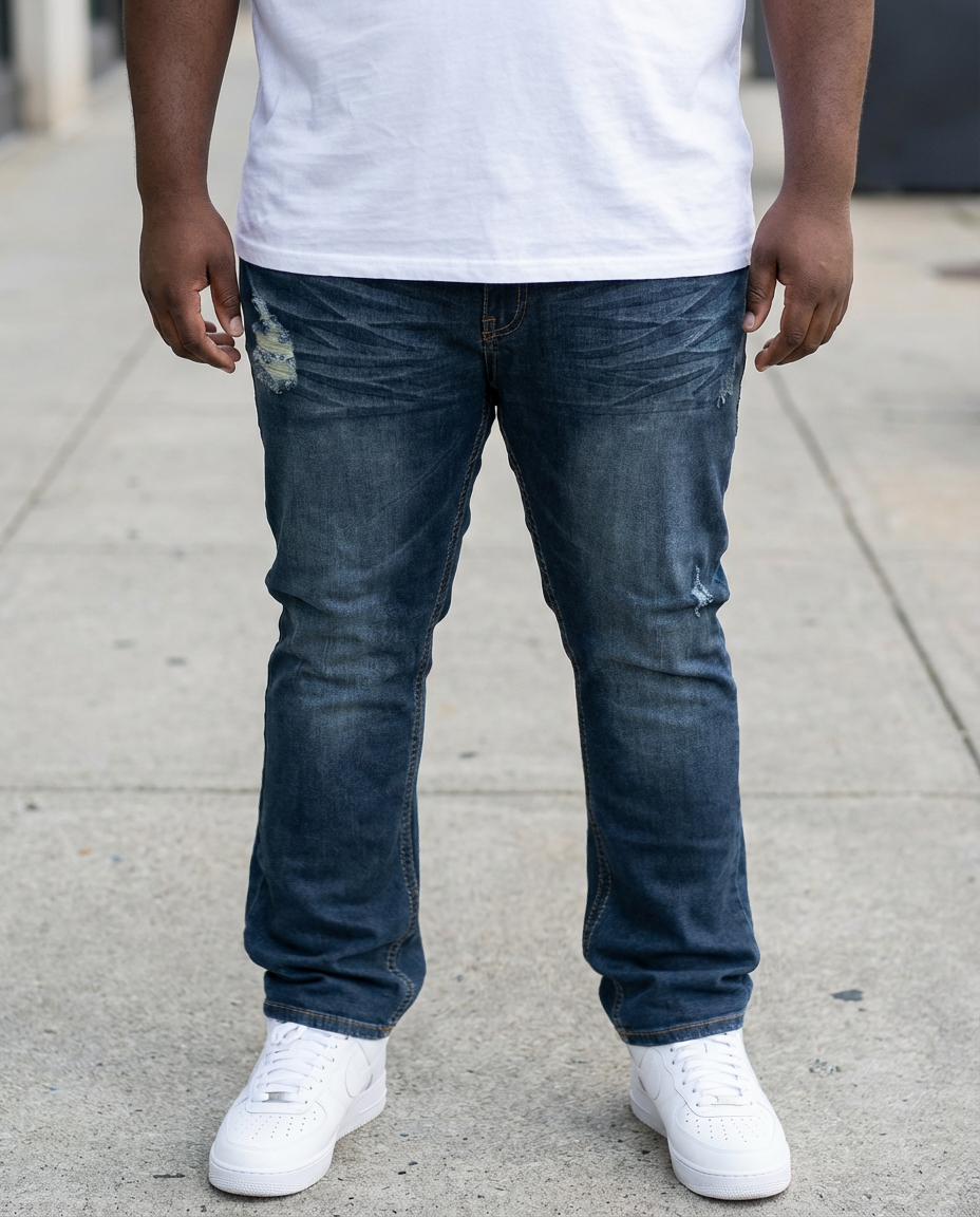 M1826 Makobi Premium Washed Jeans - Dark Wash