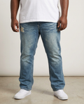 M1826 Makobi Premium Washed Jeans - Medium Blue