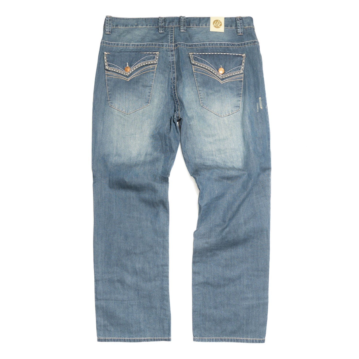 M1826 Makobi Premium Washed Jeans - Medium Blue