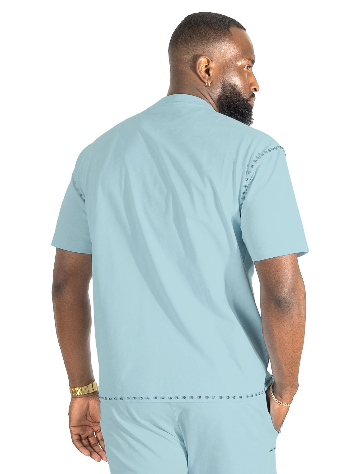 M183 Prada Jersey Short Set - Blue