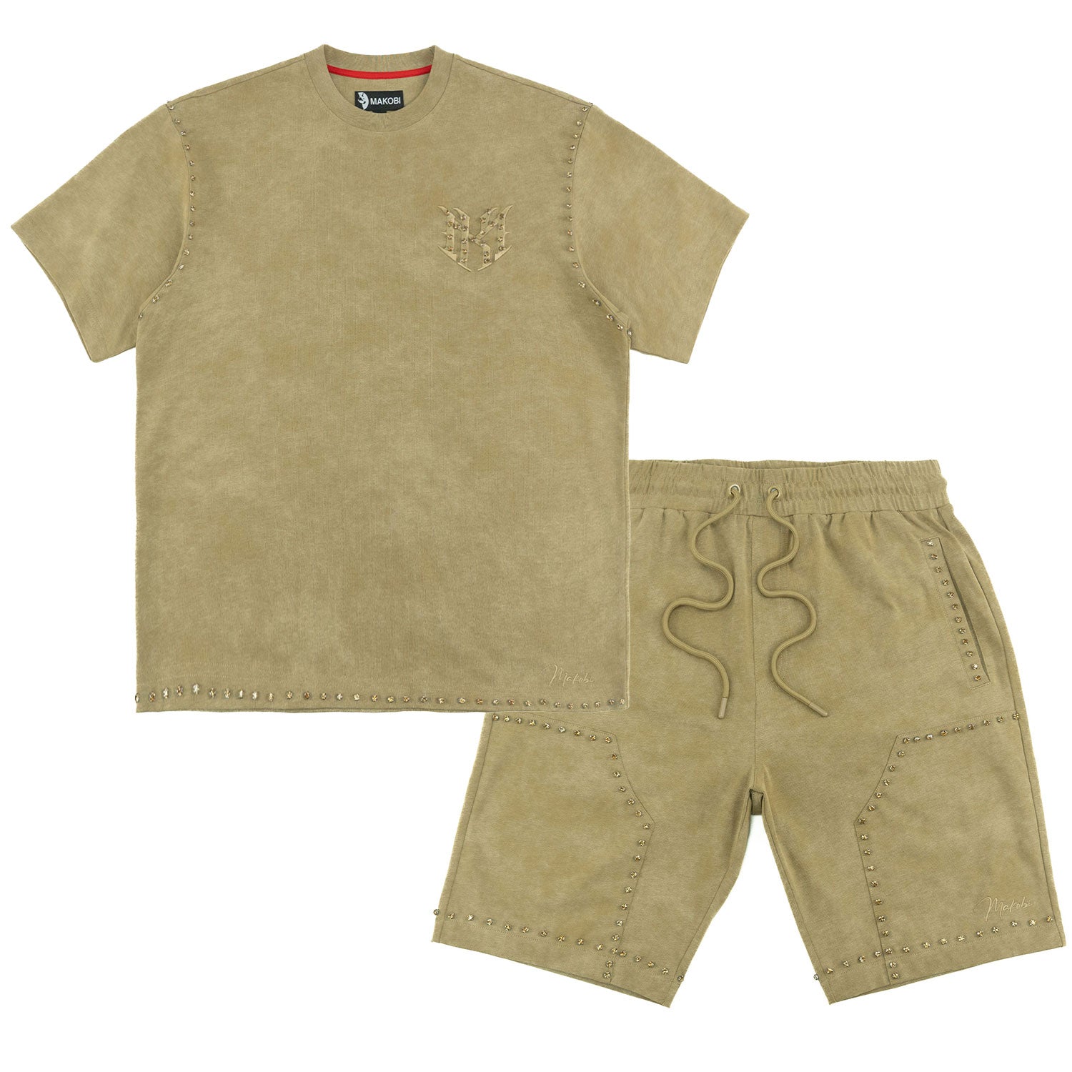 M183 Prada Jersey Short Set - Mocha