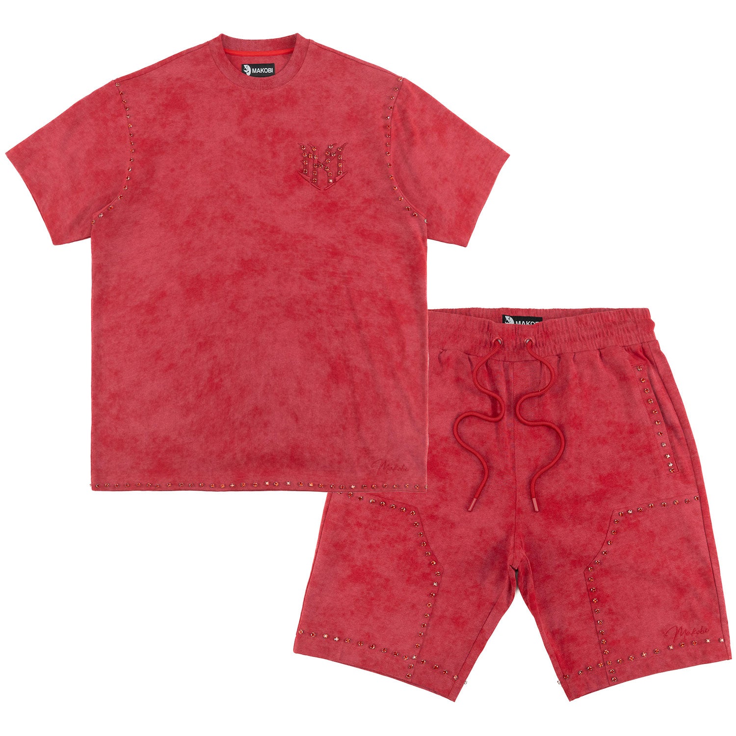 M183 Prada Jersey Short Set - Red