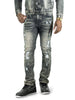 M1926 - Makobi Core Jenim Biker Jeans - بورگوندی