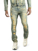 M1926 - Makobi Core Jenim Biker Jeans - بورگوندی