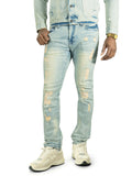 M1926 - Makobi Core Jenim Biker Jeans - بورگوندی