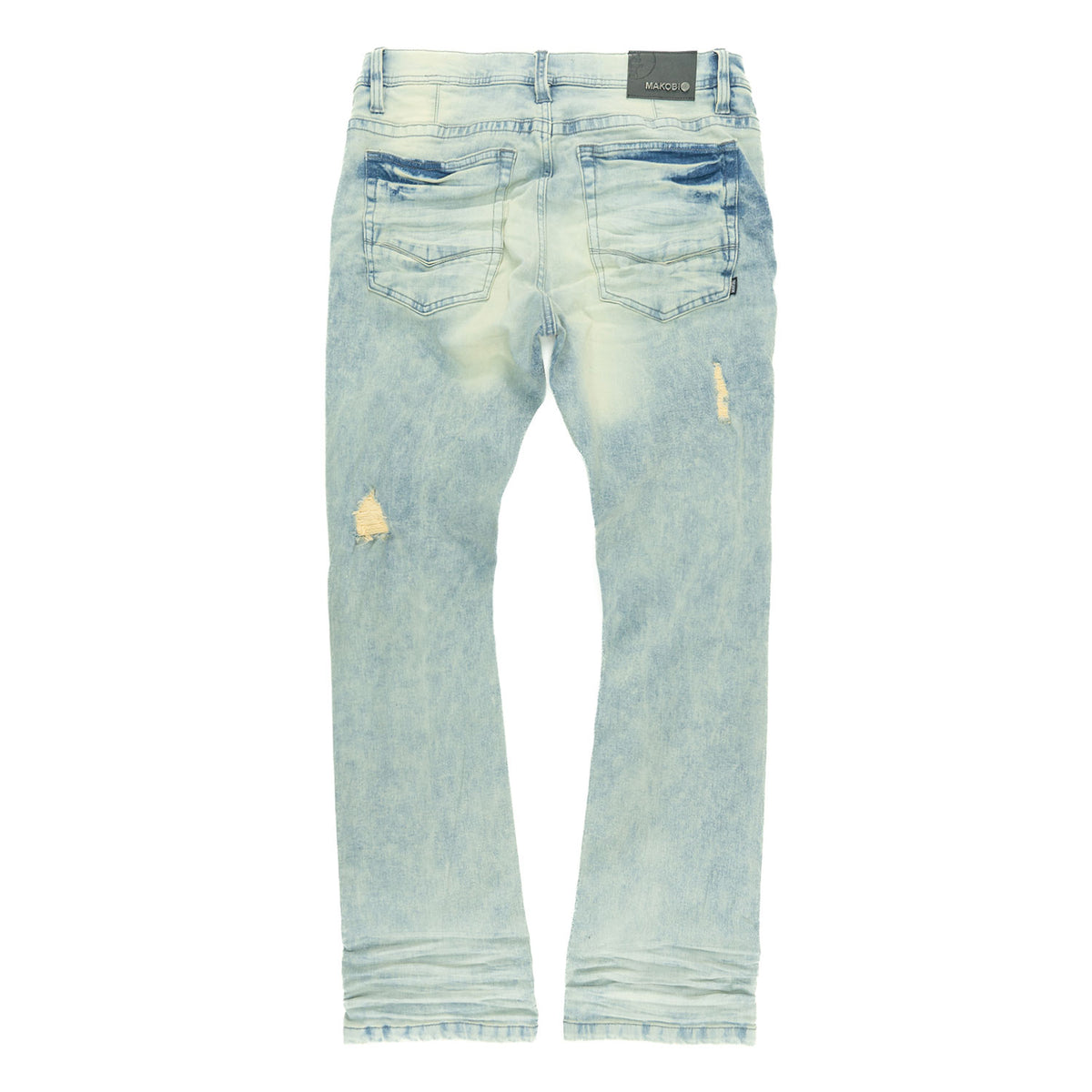 M1926 - Makobi Core Jenim Biker Jeans - بورگوندی