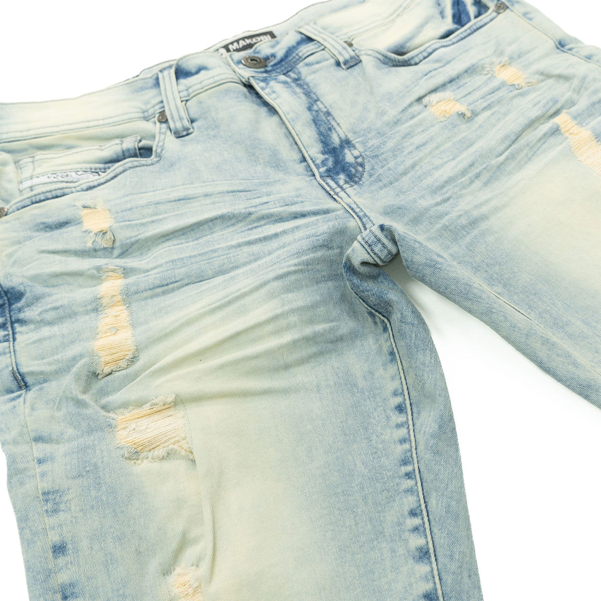 M1926 - Makobi Core Jenim Biker Jeans - بورگوندی