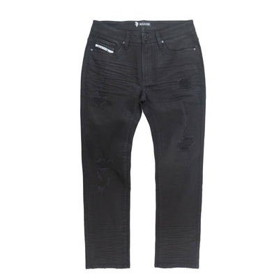 M1901 Makobi Segreto Waxed Jeans - Black